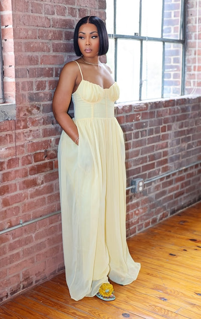 Spring Has Sprung Jumpsuit (Yellow)