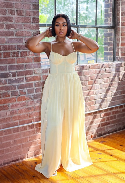 Spring Has Sprung Jumpsuit (Yellow)