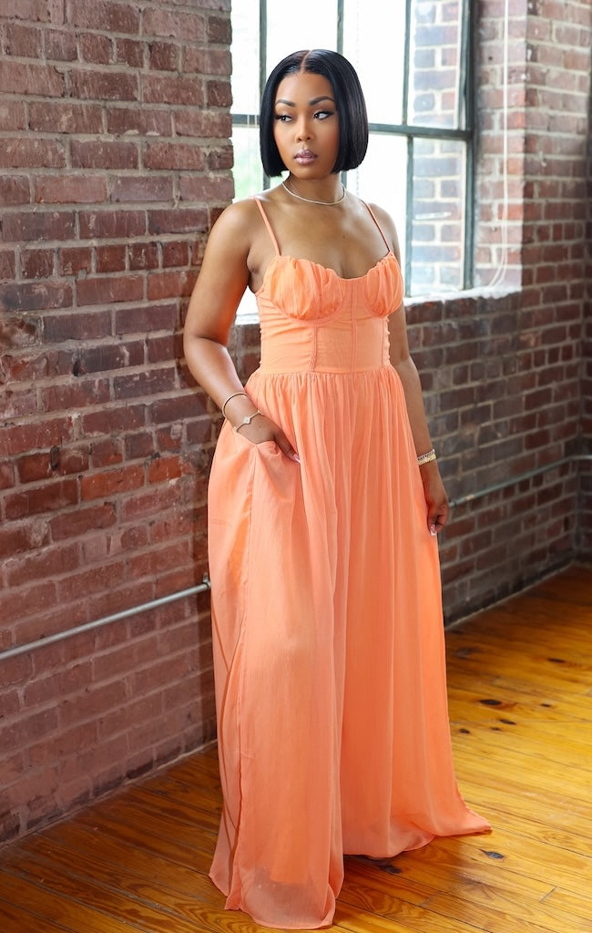 Spring Has Sprung Jumpsuit (Orange)