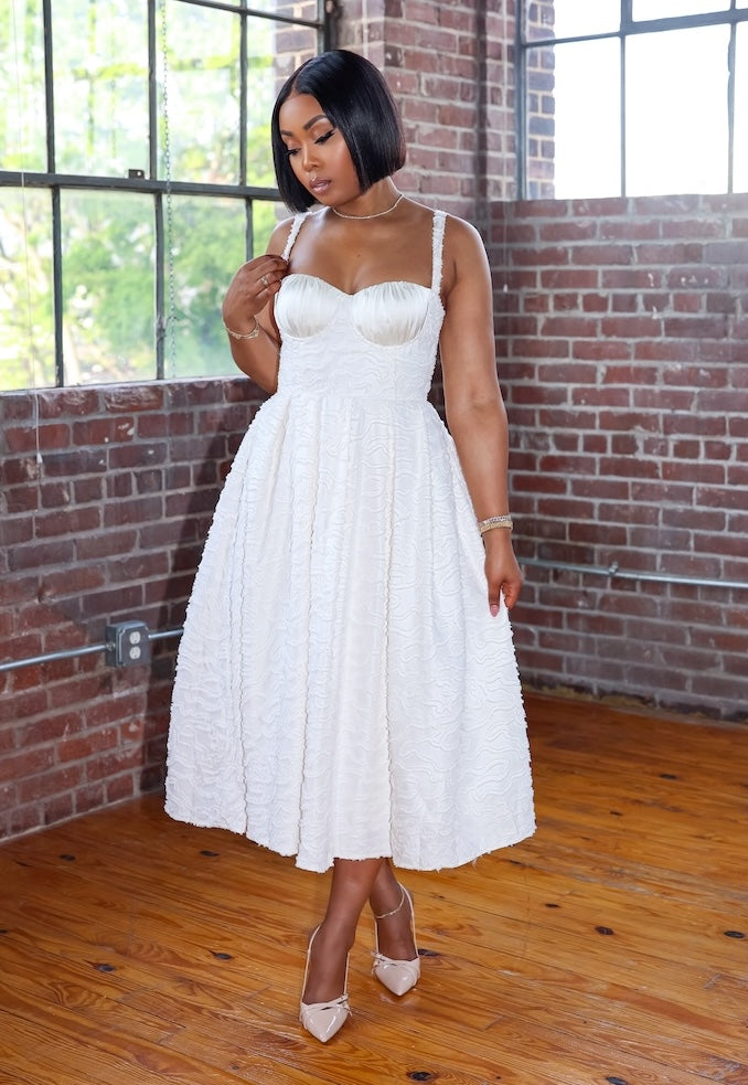 Kentucky Derby Midi Dress (Ivory)