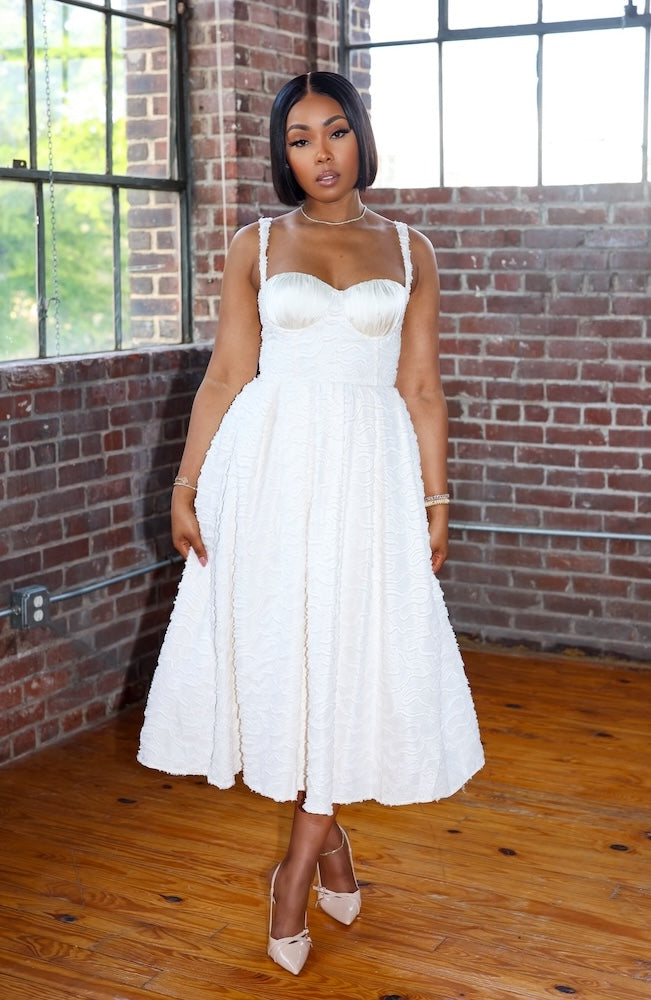 Kentucky Derby Midi Dress (Ivory)