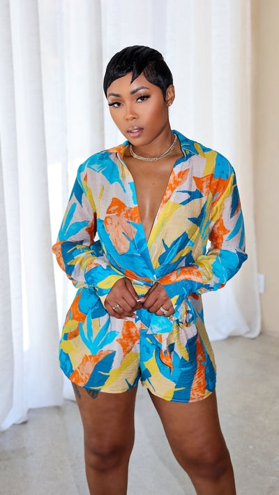 Azura Romper (Teal)