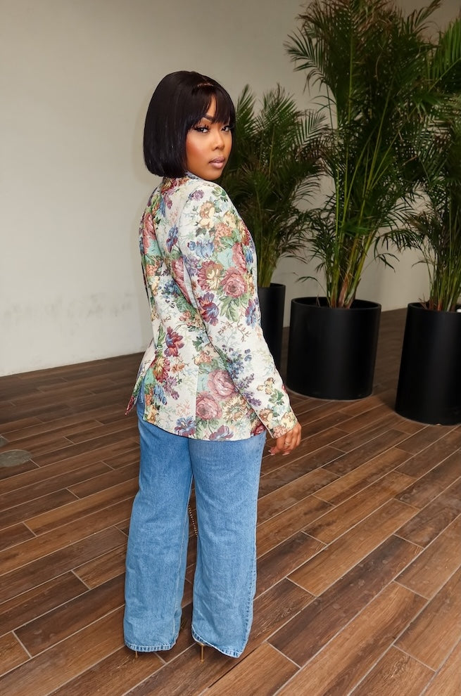 Give Me My Flowers Blazer (Natural)