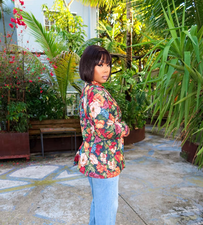 Give Me My Flowers Blazer (Black)