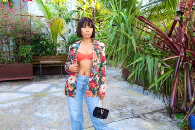 Give Me My Flowers Blazer (Black)