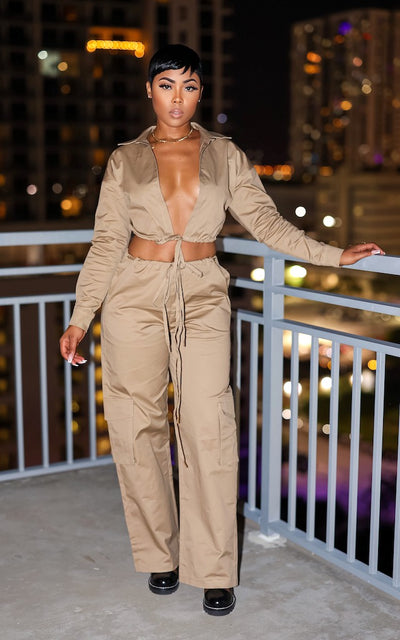 That's My Attitude Pants Set (Ash)