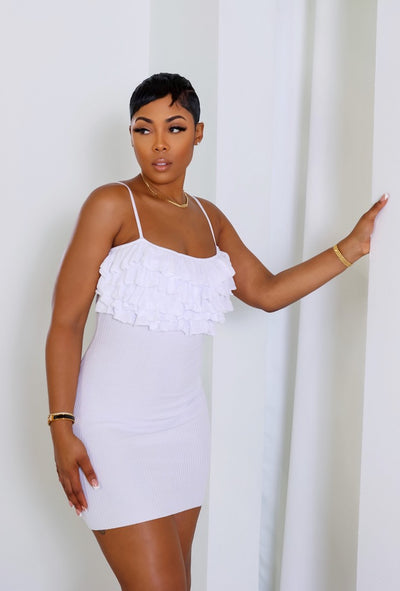 Bonita Mini Dress (White)